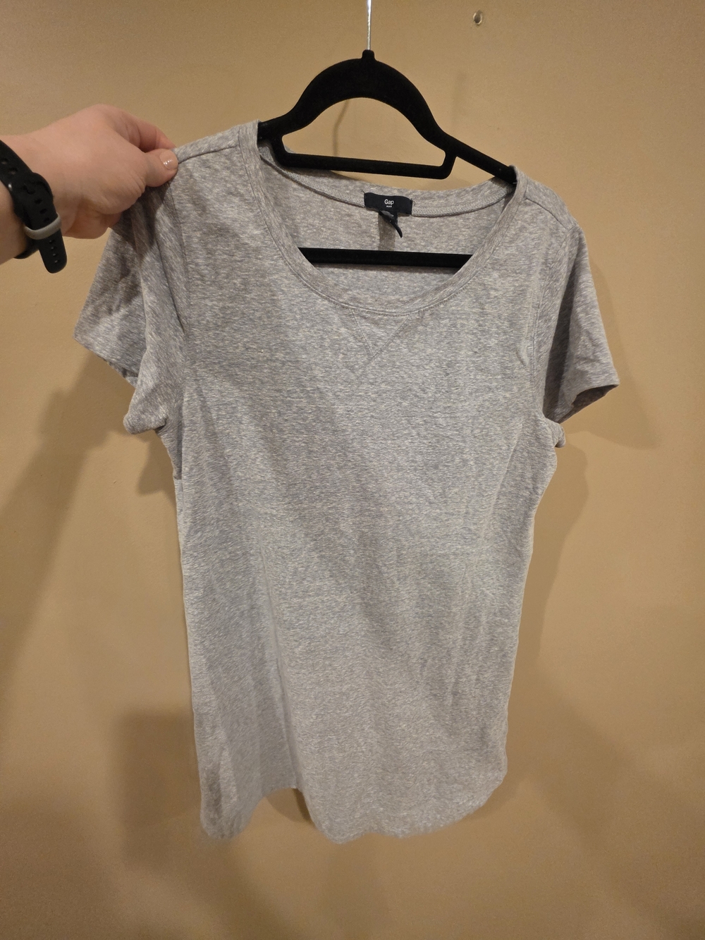 GAP Light Gray Short Sleeve Scoop Neck Tshirt Dress